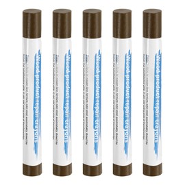 HARFINGTON 5pcs Wood Filler Sticks Wooden Wax Touch Up Furniture Repair Crayons for Scratch Hole Wood, Teak