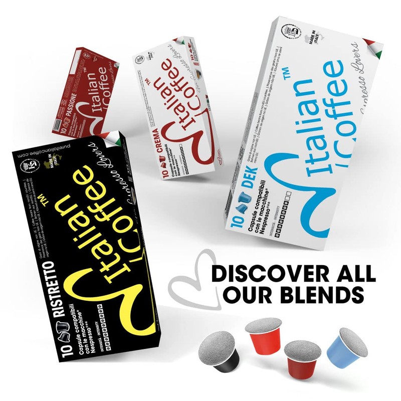 Italian Coffee for Espresso Lovers pods compatible with Nespresso Original