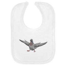 'Pigeon with Attitude' Soft Cotton Baby Bib (BI00059143)