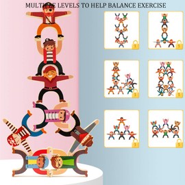 Lierpit 海賊 木製積み上げおもちゃ バランスブロックセット 子供用 3Dおもちゃ