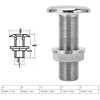 Aramox 3/8inch Universal Thru Hull Fitting Connector Stainless Steel Water