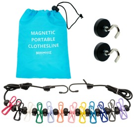 Magnetic Clothesline for Cruise Ship Cabin Approved - Strong Rubber Coated Non-Scratch Magnets, Travel Clothesline for Cruise Ship Essentials 2025 Updated Stronger Magnets