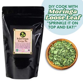 MORINGA ENERGY TEA - Loose leaf 8 oz. Natural, hand harvested and freshly packaged with 100% Pure Moringa Leaves.