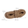 Relaxdays Jute Rope 12 mm, Set of 2 Natural Ropes,