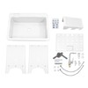 31.5in(H) Freestanding Plastic Laundry Sink with Washboard,Outdoor Utility Sink with