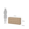 6 Drawer Double Dresser, Jackson Hickory