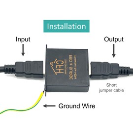 Clever Family Homes HDMI 1.4 4K UHD Surge Protector Kit with Jumper Cable and Ground Wire