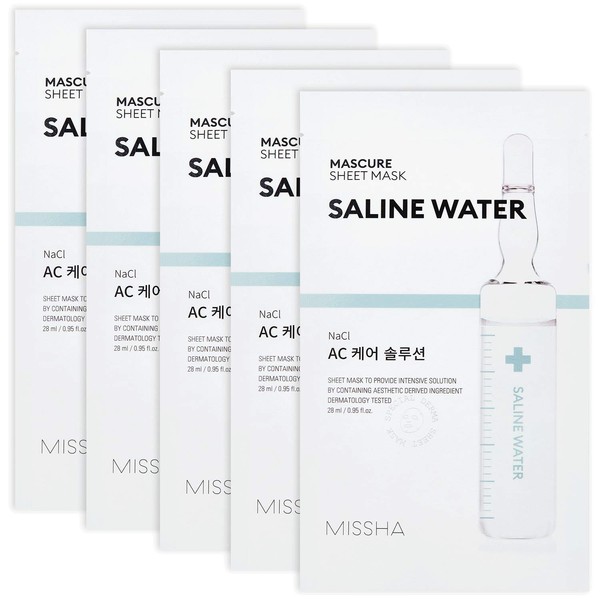 MISSHA Mascure AC Care Solution Sheet Mask Saline Water Cloth Mask for Sensitive Skin 1 Piece