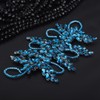 Teyglen Bridal Blue Crystal Hair Vine Full Rhinestone Wedding Headband