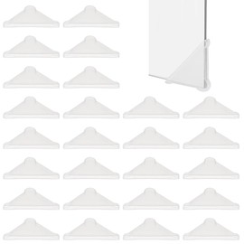 BENECREAT 100PCS White Plastic Corner Protectors, 1.9x0.9inch Edge Guards Corner Cushion Triangle for Glass Corners, Tiles, Stones and Phoalbum, Slot: 4mm