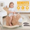 Baby Rocking Horse for 1 Year Old,Wooden Cow/Yak Horse Rocking