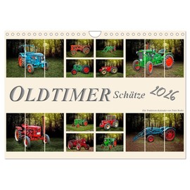 Oldtimer Schätze. Ein Traktoren-Kalender (Wandkalender 2026 DIN A4 quer), CALVENDO Monatskalender: Nostalgische Traktoren - Oldtimer Schätze, von ... immer wieder bestaunt (CALVENDO Technologie)