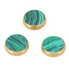 3 Pcs Trumpet Valve Cap Embedded Green Standard Metal Finger