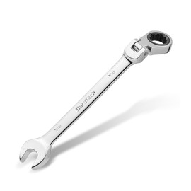 DURATECH 7/16" Flex-Head Ratcheting Combination Wrench, SAE, 72-Tooth, CR-V Steel