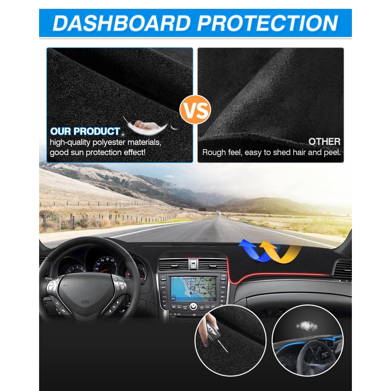 Cartist Dash Cover for Acura TL 2004 2005 2006 2007