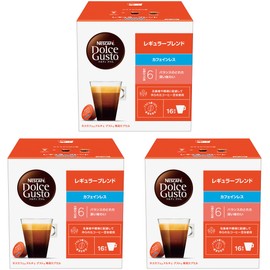 【Dolce Gusto Original Exclusive (Not Neo Compatible)】Nescafe Dolce Gusto Exclusive Capsules, Regular Blend, Caffeine-Free, 16 Capsules x 3 Boxes, Regular Coffee, Black Coffee, Pod