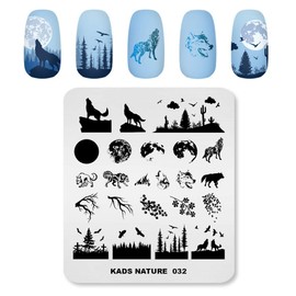 KADS Nail Stamping Plate Nature Template Image Design Plates for Nail Art Decoration and DIY Nail Art (NA032)