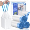 4 Gallon Trash Bags Drawstring, Small Trash Bags Tear-Free, 4
