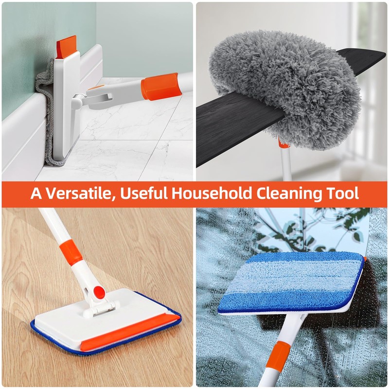 Qaestfy Ceiling Fan Cleaner Duster & Baseboard Cleaner Tool with