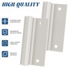 MorningRo 2 Sets White Screen Door Hinges Leaf Lower Aluminum