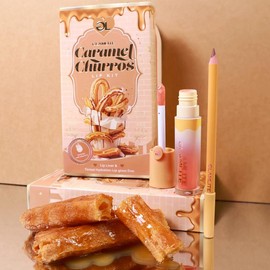 Glamlite MUST HAVE Lip Kits - Lipstick, Liner, Gloss:_Caramel Churros Lip Kit