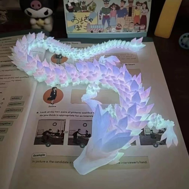FOLANDO 3D Printed Dragon in Egg, Luminous 3D Dragons Eggs