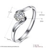 Rockyu Brand Platinum Ring, Women's Ring, One Size Fits Most,
