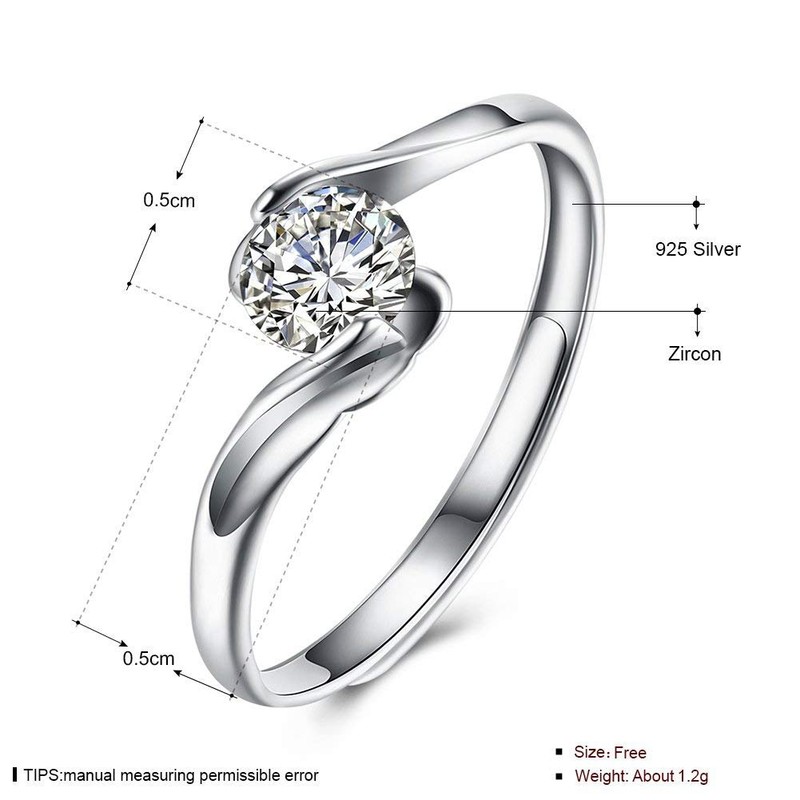 Rockyu Brand Platinum Ring, Women's Ring, One Size Fits Most,