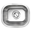 MSI 14 Inch Undermount Single Bowl 18 Gauge Stainless Steel