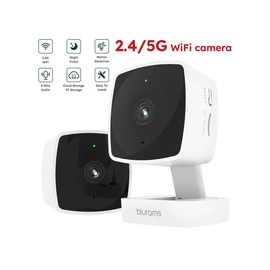 Blurams 5GHz Wi-Fi Pet Camera, Indoor Security Camera, 2K Dog Camera With Phone App, Foldable Camera W/AI Motion Detection,2-Way Talk,IR Night Vision