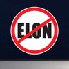 No Elon Protest 4 inch Full Color Indoor Outdoor Vinyl