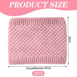CVDYWDJIE 1 Pink Thickened Scarf, Warm Knitted Scarf, Outdoor Products for Autumn and Winter, Simple and Versatile Scarf, Women's Scarf, pink
