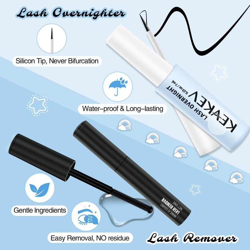 KevKev Lash Tools Kit for Lash Clusters with Lash Bond