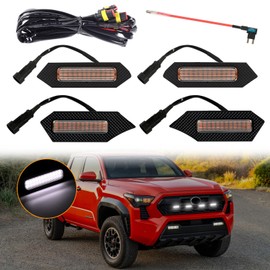 AUTOXBERT 4x For Toyota Tacoma 2024 TRD Sport OFF Road White 24 LED Front Grille Light DRL