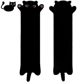 MIAOHAHA Long Black Cat Toy Kids Plush Toy Pillow Hugging Pillow Cute Plush Cat Stuffed Animal Toy Gift for Kids(Black, 50cm/19.6in)