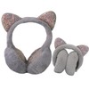 Foldable Kids Plush Winter Earmuffs Cat Ears Inspired Girls Faux