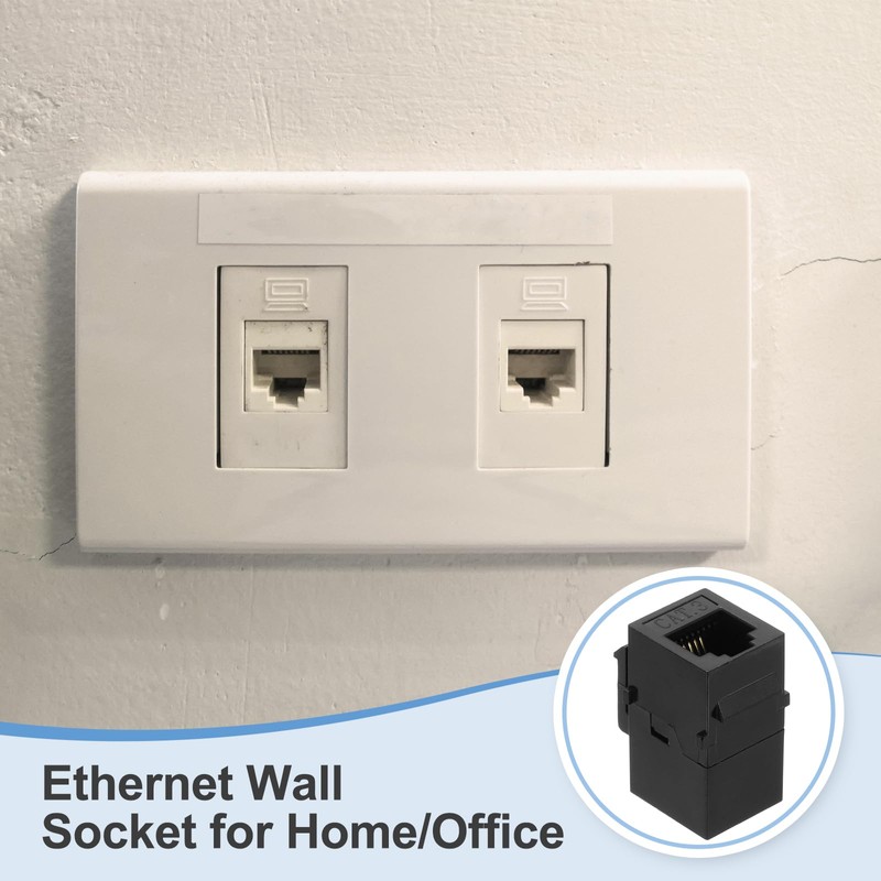 sourcing map 2 Pack Cat 3 Ethernet Coupler, RJ11 8P4C