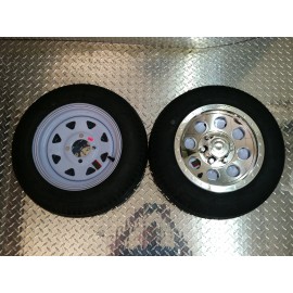 PHOENIX USA (2) 10" Chrome Trailer Wheel Hub Cap Rim Covers SHARP!! Phoenix USA QT10CHB