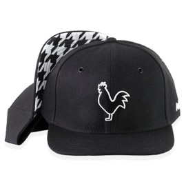 Nebelkind Snapback Cap Black Houndstooth Size Adjustable Unisex One Size