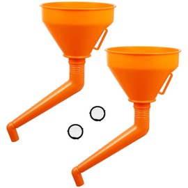 ULTECHNOVO Plastic Funnel Oil with Extension Nozzle, 2pcs Filler Funnel Automotive Motorbike Filling Funnel Car Offset Plastic Abs Large Acetic Acid