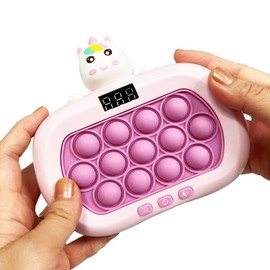 Push Pop Game V5 6 Modes Mole Swatter Glowing Fast Press Bodan Electric Educational Toy Toy Squeeze Focus Stress Relief Toy Fingertip Education Chi (High Level V5 Unicorn Design) (V5 High Level