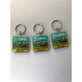 Eureka Springs Arkansas  Keychain Lucite 3 PCS Pack