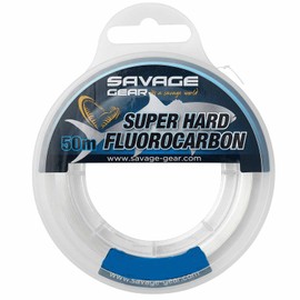 Savage Gear Super Hard 0.50 mm 13.2 kg Fluorocarbon 50 m Leader Material for Artificial Bait Fishing, Fluorocarbon Line for Sea Trout & Sea Bass, Spinning Leader, Line