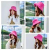 Fur Hat Fuzzy Bucket Hat Winter Hats for Women Girls