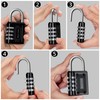 Belle Vous Black 4 Digit Combination Shackle Padlock (8 Pack)