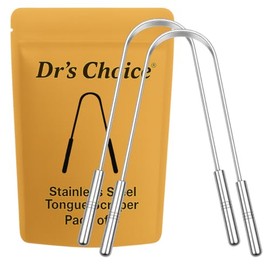 Stainless Steel Tongue Scraper for Adults – Durable, Rust-Resistant Tongue Cleaner with Ergonomic Grip for Daily Oral Care & Fresh Breath – Reusable & Travel-Friendly (Pack of 2)