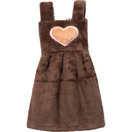 Plus Nao Towel, Face Towel, One-Piece Design, Hand Wiping Towel, Fluffy, Fleece, Heart, Thick, Fluffy, Dress Design, Braun