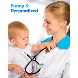 Plifal Plifal 5 Pieces Stethoscope Charm Tag for Nurse - Cute Sea Animals Stethoscope Charm Label Fit for Littmann Funny Tropical Accessories, Present for Pediatric Doctor, Medical Worker, Nursing Graduation