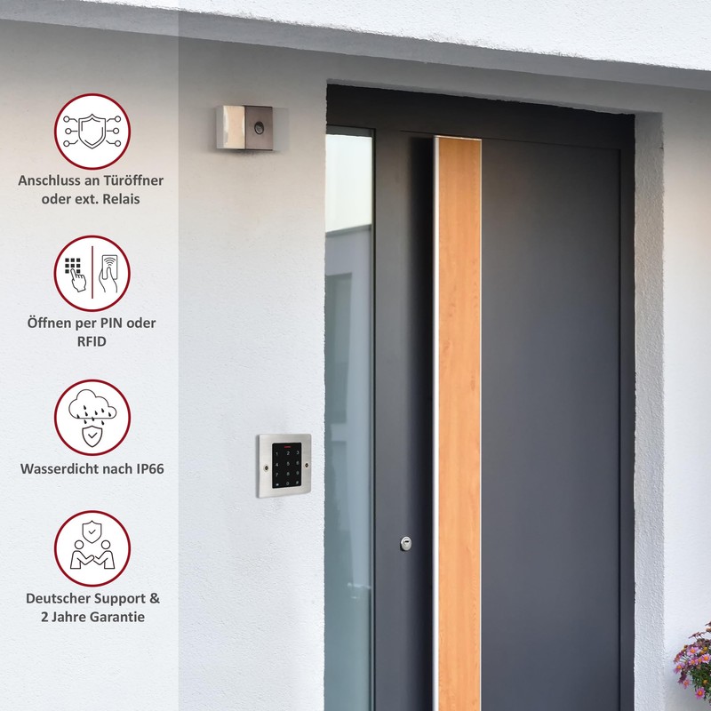 Gelikom BP3 RFID & PIN Flush-Mounted Door Lock (1 Relay