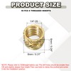 PATIKIL Threaded Inserts 1/4"-20x6x8mm, 50 Pcs Brass Heat Set Insert
